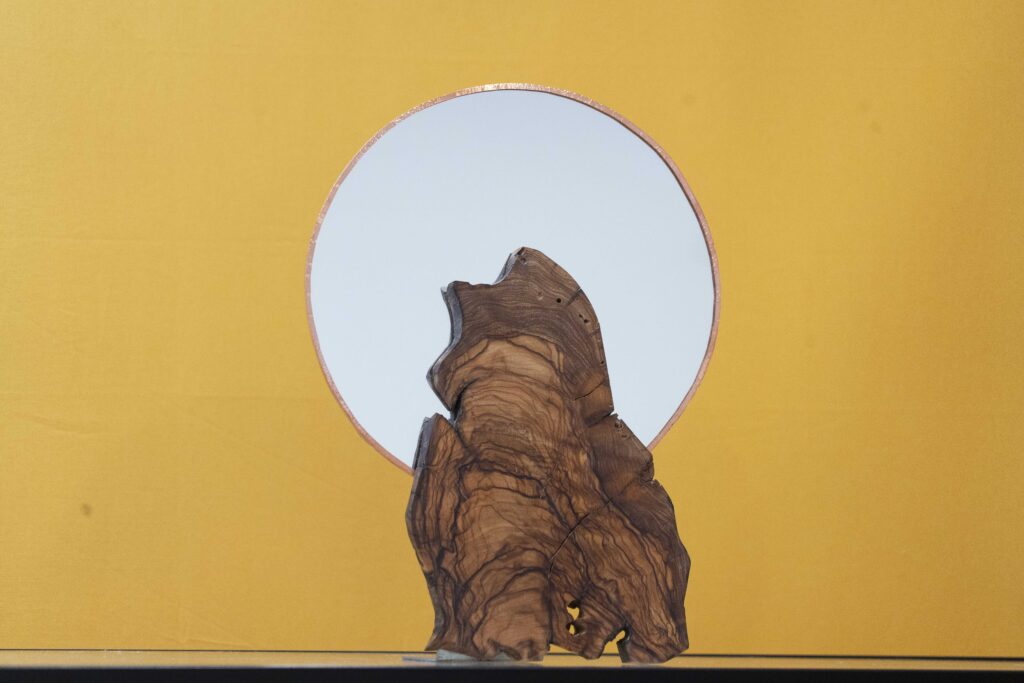 miroir a poser en Olivier 30x20cm 75e